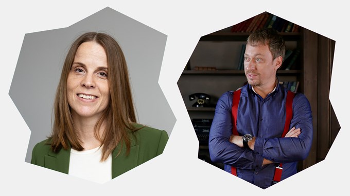 Författarna Josefin Schygge och Oleksii Kapusta.