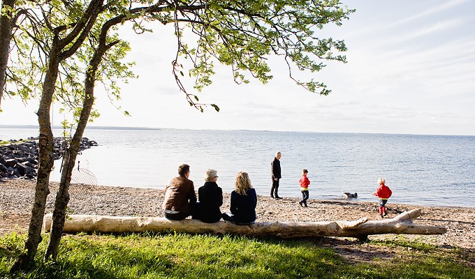 Strand med människor