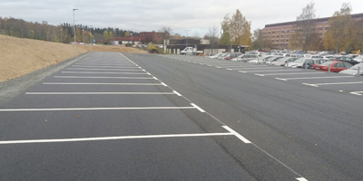 Ny parkeringsplats vid Länssjukhuset Ryhov i Jönköping