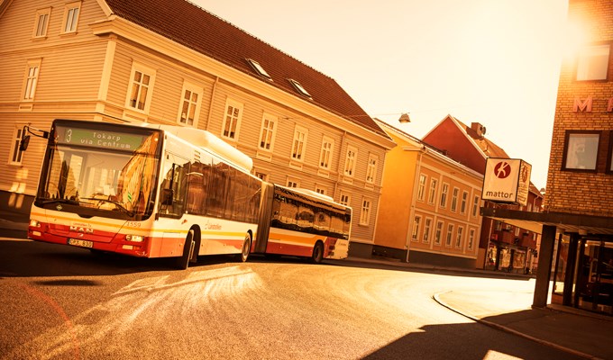 Buss i Jönköping centrum