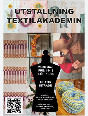 Affisch med inbjudan till textilakademins utställning.