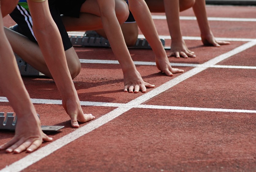 Tävlande är redo för start i sprint